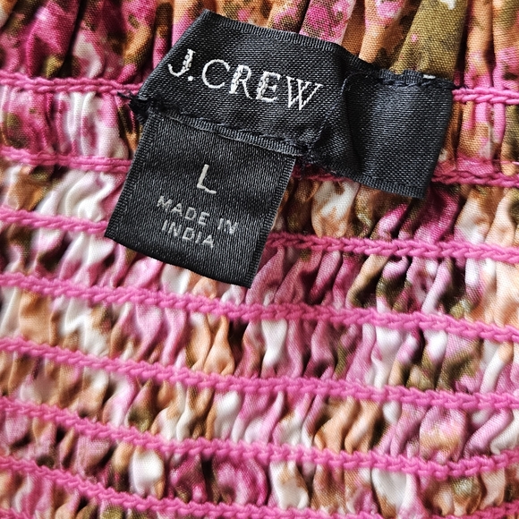 J. Crew Floral Long Sleeve Dress in Pink and Yellow - Picture 7 of 8